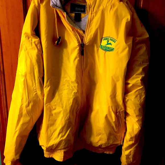 John Deere Other - John Deere yellow rain jacket lined unisex